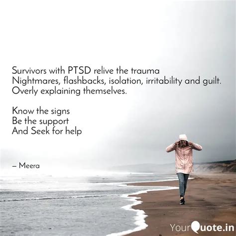 Survivors with PTSD reliv... | Quotes & Writings by Prabha jha | YourQuote