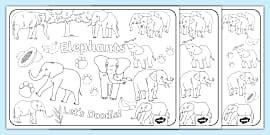 Elephant Colouring Page