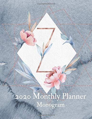 Buy 2020 Monthly Planner Monogram: Initial Letter Z Calendar and To Do ...