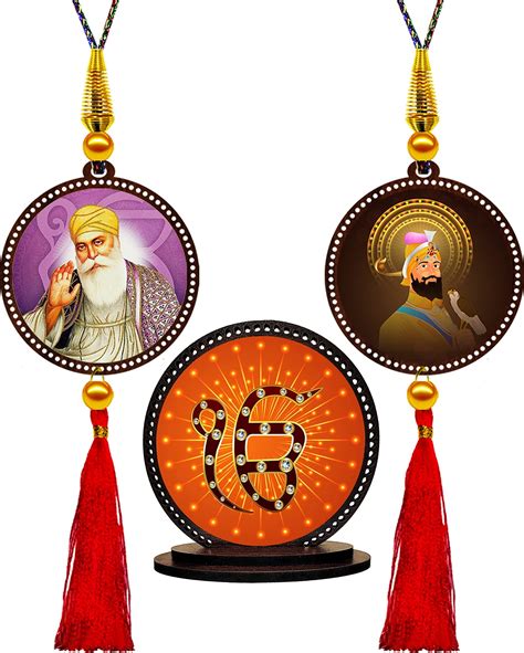 GiftzLane Punjabi/Sikh Car Hanging & Ek Omkar Car Dashboard Idol ...