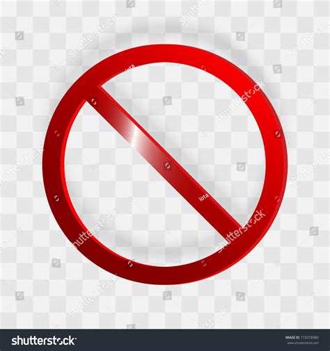 No Sign Isolated On Transparent Background Stock Vector (Royalty Free ...