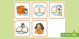 Sequencing Cards: Making a Jam Sandwich | Twinkl Symbols