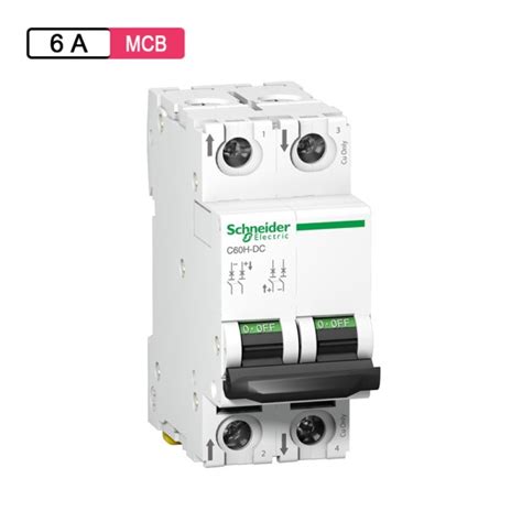 Schneider Electric Acti 9 DC MCB 6A 2M 2Pole C60H | mykit | Buy online ...