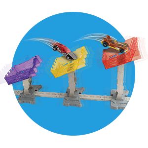 Buy Hot Wheels Plastic Speed Way Track Set, 2 Launchers, 2 Loops And 3 ...