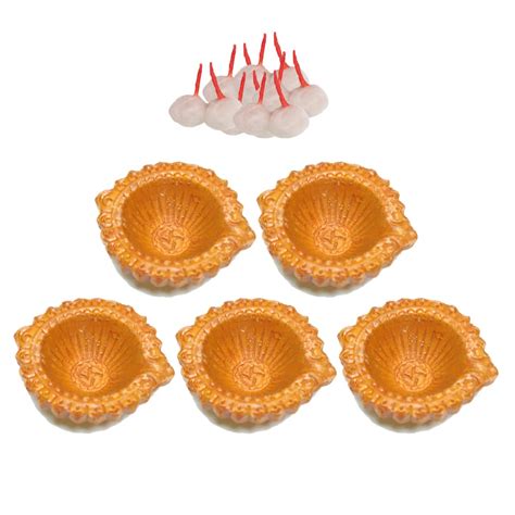 Buy KRISSHLOK Navratri Mitti Diya Diwali Clay Diya Handmade Strong ...