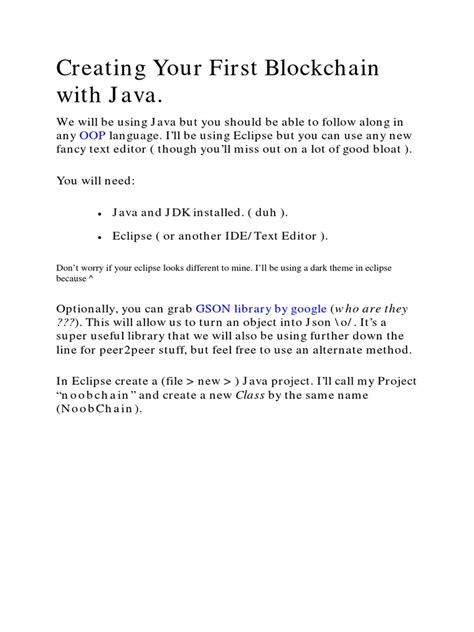 How to Code Java Blockchain 的图像结果