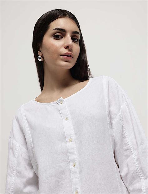 Buy Linen Rich Full Sleeves Shirt at Marks & Spencer