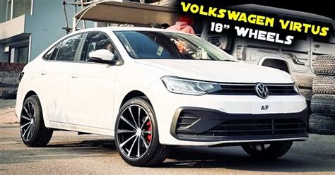 Volkswagen India Virtus sedan with 18-inch aftermarket alloy wheels has ...