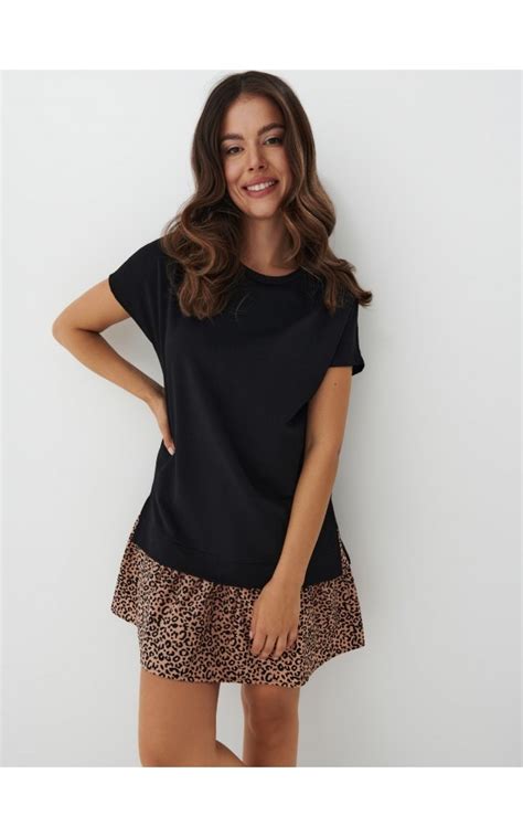 Sukienka mini z falbaną na dole Kolor czarny - MOHITO - 8730Q-99X