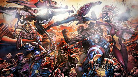 Download Epic Battle Scene in Secret Wars Wallpaper | Wallpapers.com