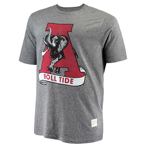 Men's Original Retro Brand Gray Alabama Crimson Tide Big & Tall Tri ...