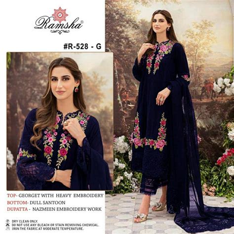 Ramsha R 528 Nx Georgette Designer Pakistani Suit Collection ...