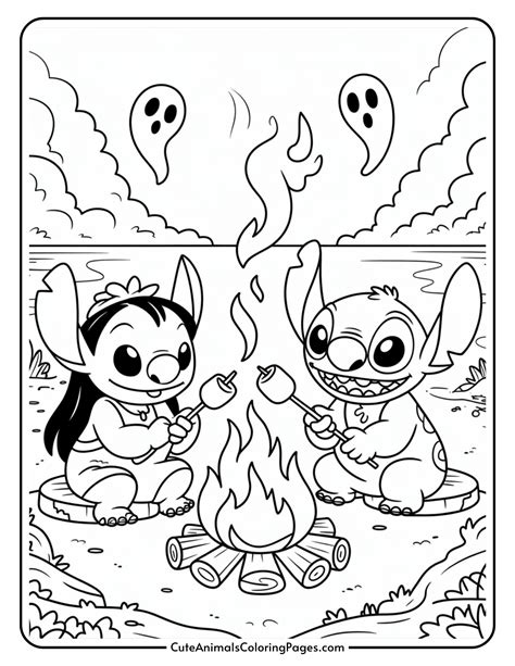 Lilo and Stitch Halloween Coloring Pages (5 Free PDFs) - Cute Animals ...