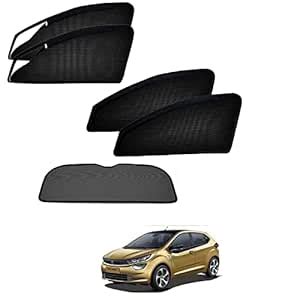 Auto Addict Zipper Magentic Car Sunshades Set of 5 Pcs Black with Dicky ...