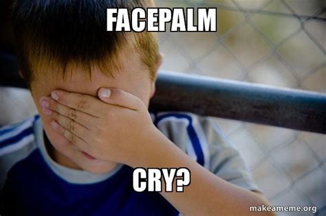 FACEPALM CRY? - Confession Kid Meme Generator