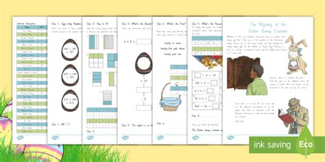 The Easter Bunny Costume Maths Mystery Game (teacher made)