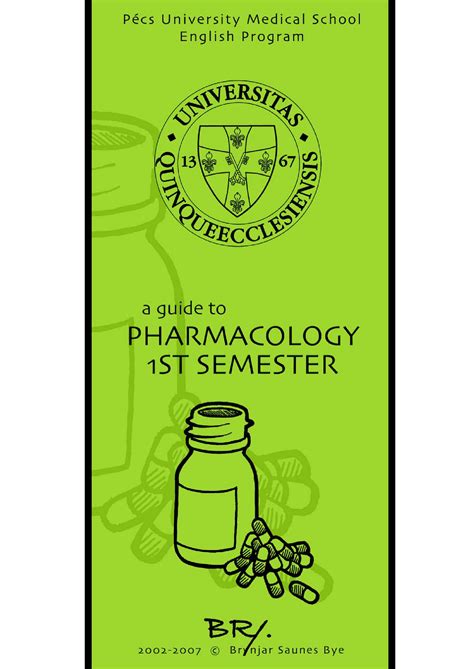 BRY's Pharmacology 1st Semester - Doctor of pharmacy - Studocu