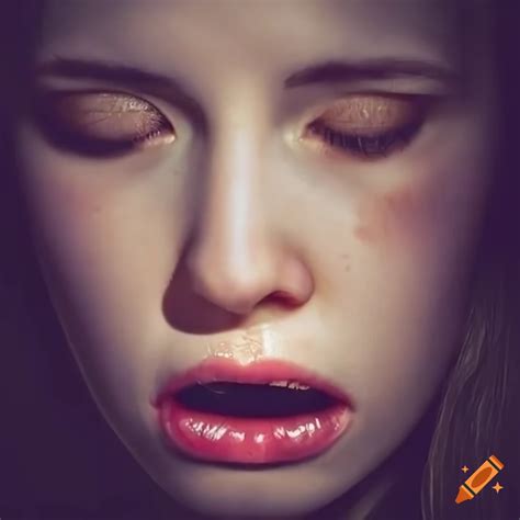 Woman sleeping peacefully with her mouth open on Craiyon