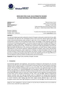 Iron and steel slag: an alternative source of raw materials for ...