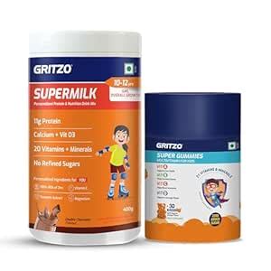 Buy Gritzo SuperMilk Overall Growth (10-12y Girls) (Double Chocolate ...