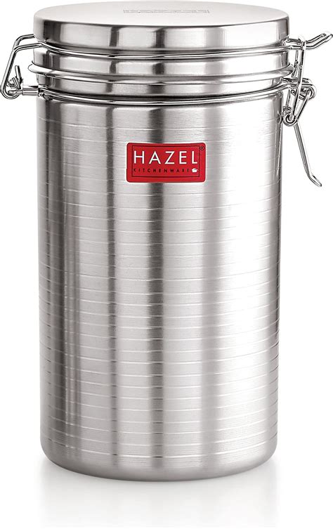 Buy HAZEL Steel Container for Kitchen Storage | Transparent Kitchen ...
