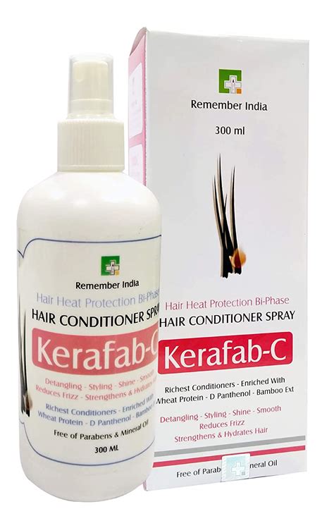 Remember India KERAFAB-C I Bi-Phase Hair Heat Protection Spray | Bamboo ...