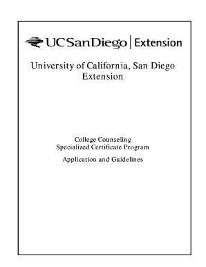 Fillable Online extension ucsd Certificate Application - UC San Diego ...