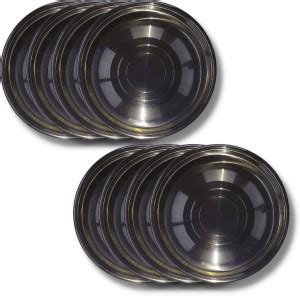SHINI LIFESTYLE Heavy Gauge Steel Laser Halva Plates / Breakfast Plates ...