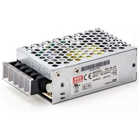 Mean Well RS-25-24 – 24V 1.1A – 26.4W SMPS AC to DC Switching Single O ...