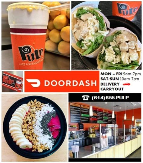 Pulp Juice and Smoothie Bar menu in Wooster, Ohio, USA