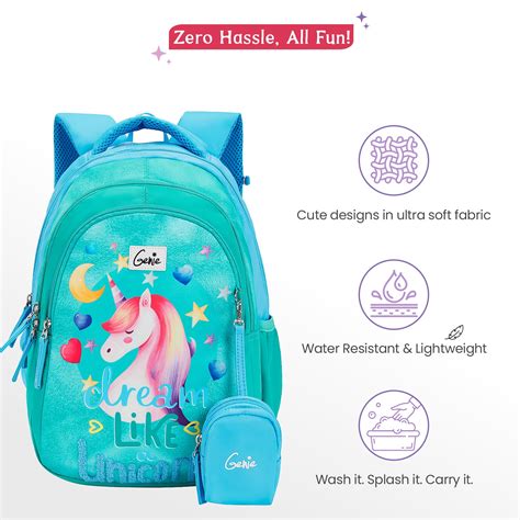Buy Genie Unicorndream 20L Green Kids Backpack Online