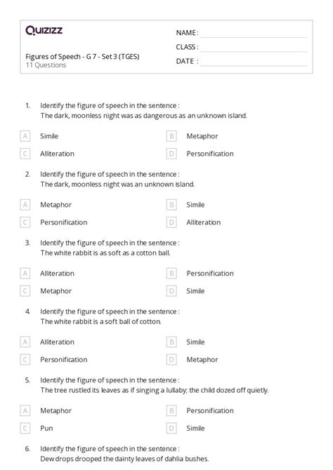 50+ Alliteration worksheets for 8th Class on Quizizz | Free & Printable