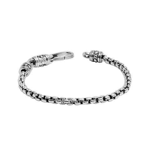 Buy 925 Sterling Silver Antique Italian 0.4CM Square Rolo Link Round ...