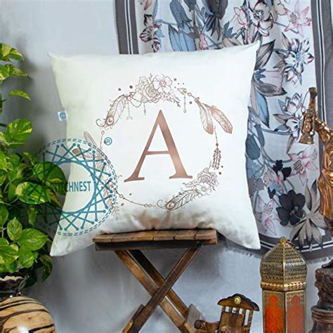 Buy STITCHNEST Satin Alphabet Initial Vintage Monogram Personalised ...