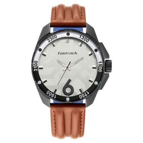 Buy Online Fastrack Hitlist Quartz Analog White Dial Leather Strap ...