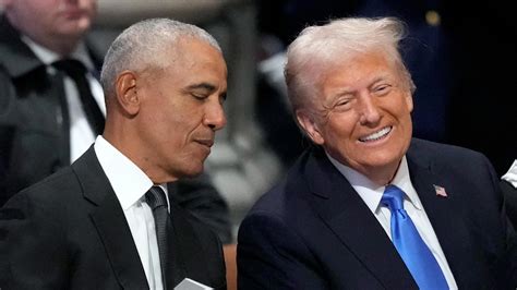 Donald Trump and Barack Obama speak at Jimmy Carter's state funeral