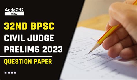 32nd BPSC Civil Judge Prelims 2023 Question Paper PDF