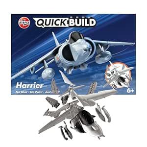 Buy Airfix Quick Build Bae Harrier Aircraft Model Kit, Multi Color ...