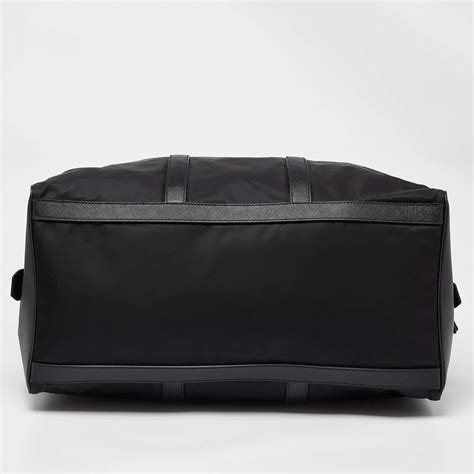 Prada Black Nylon and Leather Duffle Bag For Sale at 1stDibs