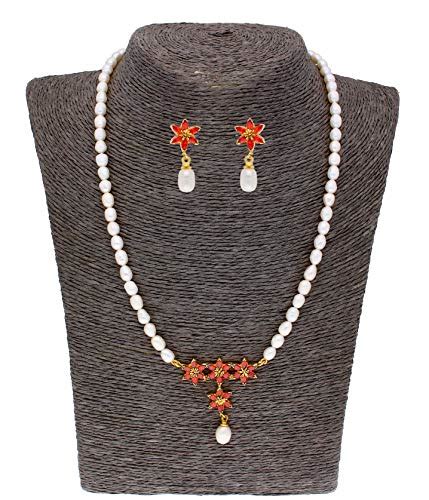 Sri Jagdamba Pearls Dealer Pearl Pendant for Women -White, Gold ...