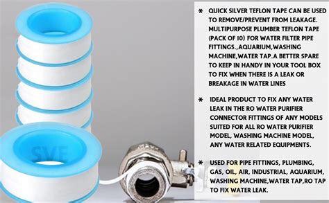 Siddhi TOTAL HOME Plastic 10-Pieces Roll Plumbing Teflon Tape PTFE for ...