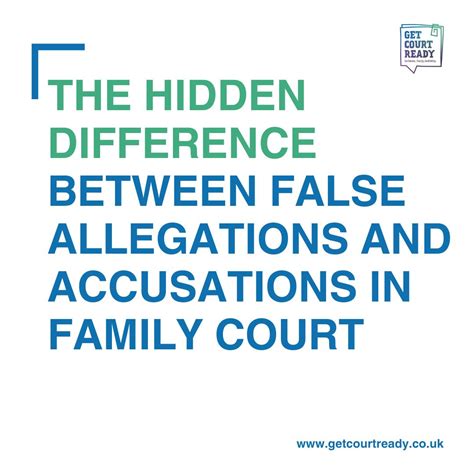 What I want to talk about is the difference between a false allegation ...