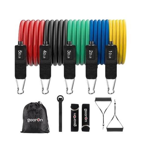 GEARON Resistance Bands for Excersice | Workout Anywhere | 100% Natural ...