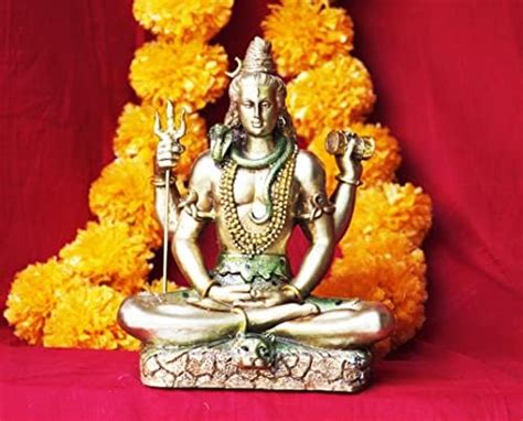 Buy Collectible India Lord Shiva Idol Shiv Padmasana Sitting Statue ...