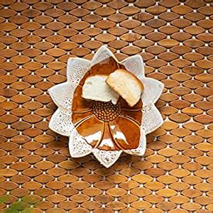 Buy ExclusiveLane 'Rustic Sunflower' Hand Glazed Ceramic Serving ...