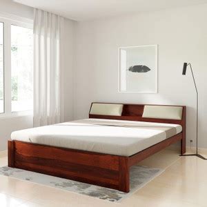 Rajgharana Solid Wood Bed Without Storage For Bedroom/Home Solid Wood ...