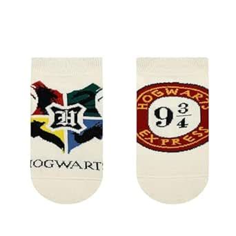SocksXpress Harry Potter Hogwarts Crest & Hogwarts Express Lowcut Socks ...