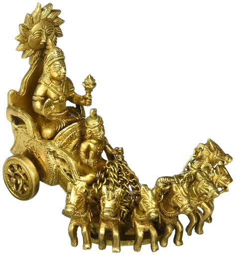 Buy Handcrafted Brass Surya Dev Rath/Chariot Idol Statue for Pooja ...