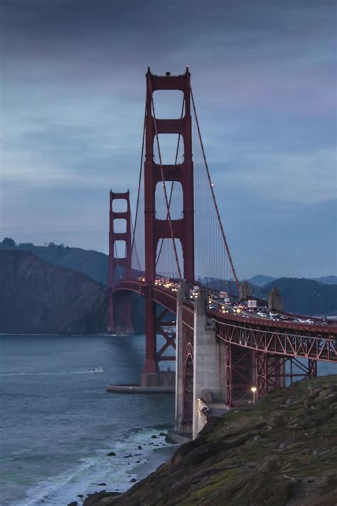 Download wallpaper 800x1200 bridge, sea, cars, road iphone 4s/4 for ...