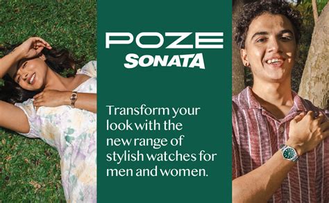 Buy Online Sonata Poze Quartz Analog Green Dial Metal Strap Watch for ...